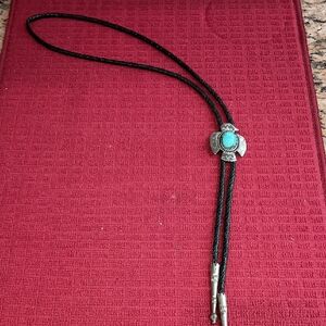 Silver and Turquoise Bolo Tie